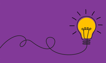 Image of a light bulb, representing an idea.