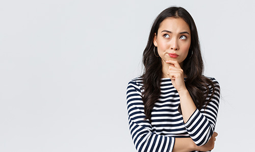 A woman thinking about the big questions.