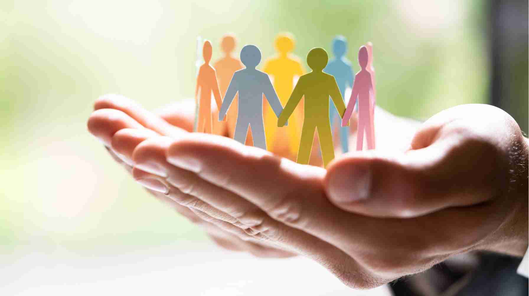 Diversity And Inclusion. People Silhouettes