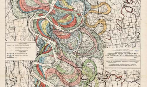 15 sheets make up Ancient courses within the Mississippi River meander belt.