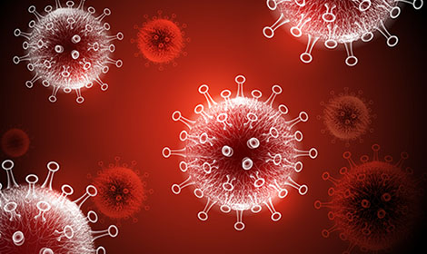 Covid-19 infection illustration.