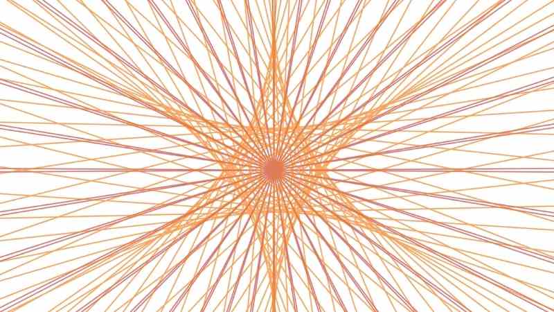Orange and red polar graph.