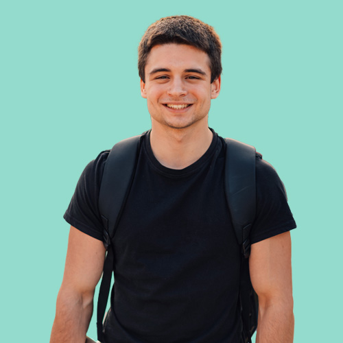 Student smiling.