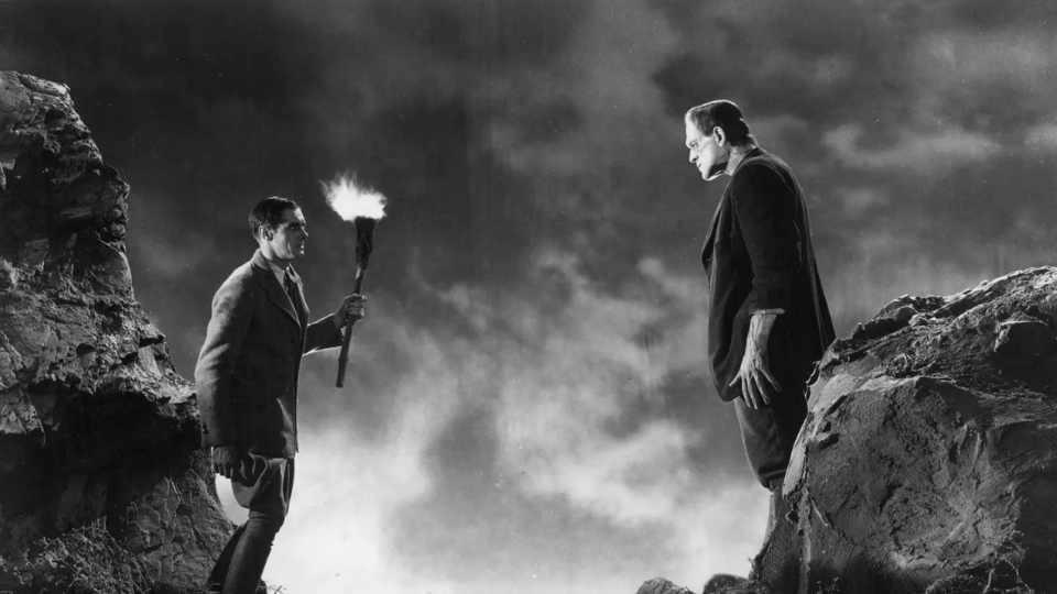 Frankenstein (1931) Colin Clive as Dr. Frankenstein (left) and Boris Karloff as the monster in Frankenstein (1931), directed by James Whale.