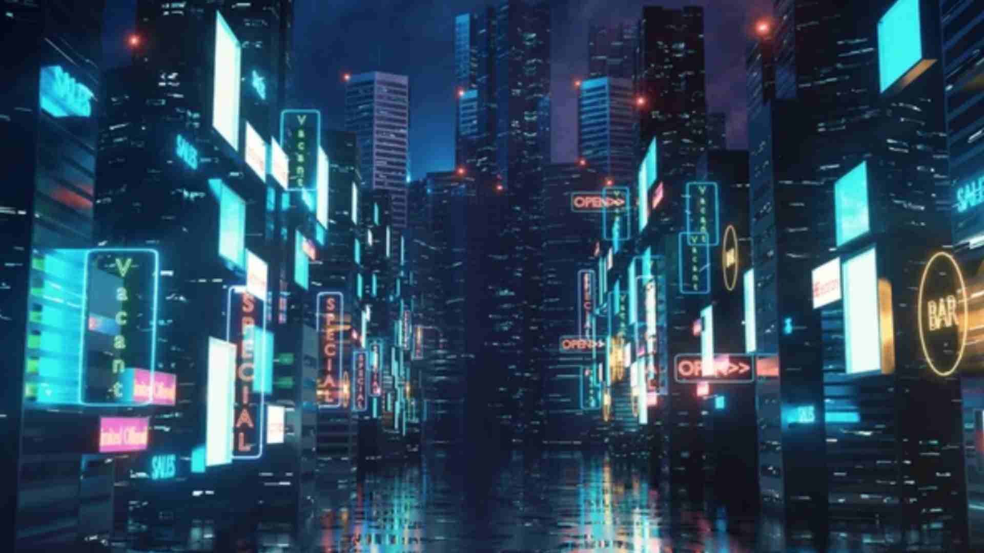 Sci-fi cityscape.