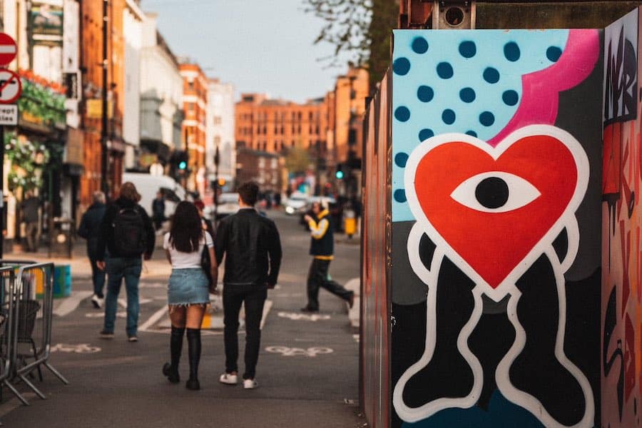 Artwork in the Northern Quarter, Manchester
