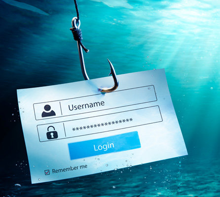 Image representing phishing attempt for username and password combinations.